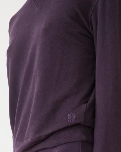 MONROW Supersoft Crew Neck Sweatshirt MIDNIGHTPLUM Flash Sale